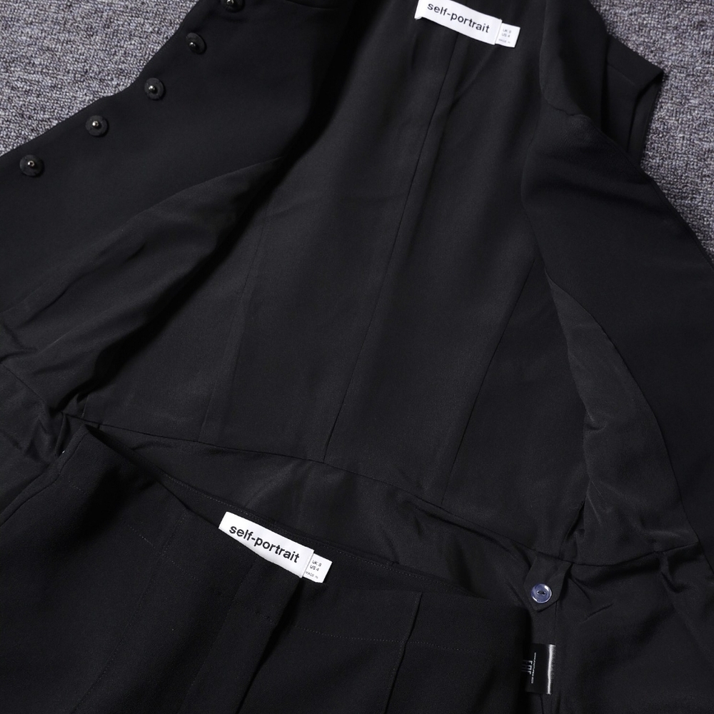 Self-Portrait Tailored Jumpsuit in Black - Picture 12 of 13